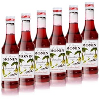 6x Monin Grenadine Sirup, 250 ml Flasche