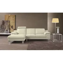 Egoitaliano "Shakira, Design & Sitzkomfort auf hohem Niveau, Breite 236cm, L-Form", mit Recamiere, L-Form, edle Füße blau