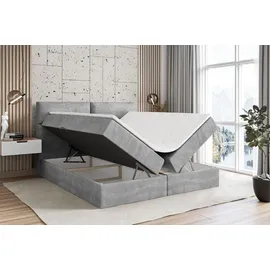 altdecor BOXBETT mit Matratze H3 und Lattenrost, - BOXI3 - 160x200 cm Hellgrau