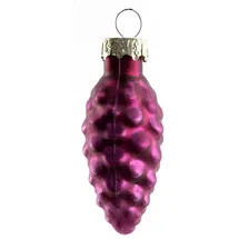 Trendline Glas-Tannenzapfen magnolienrosa 6 cm, 12 Stück