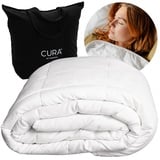 CURA Pearl Classic Gewichtsdecke 150x210 7kg - Anti Stress Therapiedecke - Schwere Decke für tiefen Schlaf und bessere Erholung - Schwere Bettdecke aus 100% Baumwolle - Heavy Weighted Blanket