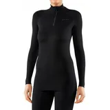 Damen Baselayer-Shirt Maximum Warm High Zip Neck W L/s Sh Funktionsmaterial schnelltrocknend 1 Stück Schwarz Black 3000 XS