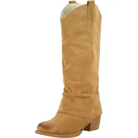 felmini wide fit Biker-Boots Herren Braun 40