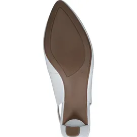 CAPRICE Slingpumps aus Leder Spitz, weiß, Größe 37 1⁄2 EU / 4,5 UK