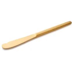 WAS Germany 12x Buttermesser ALEX GOLD, mit gold, matte PVD Beschichtung, 18 cm, Chromnickelstahl 18/10