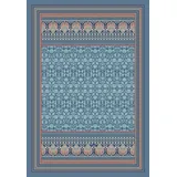 BASSETTI MIRA Plaid aus 100% Baumwolle in der Farbe Blau B1, Maße: 135x190 cm - 9326023