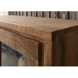 Massivmoebel24 Vitrine Akazie 98 x 40 x 180 cm Beige