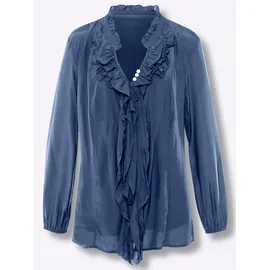 Heine Rüschenbluse heine jeansblau 36