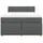 vidaXL Boxspringbett 140 x 200 cm Dunkelgrau