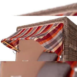 Mr. Deko bene living Strandkorb Komplettset Schaalsee Teak PE grau Modell 584