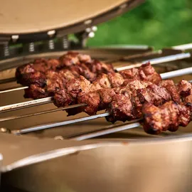 Monolith Rotisserie Spieß-Set 9 Stück rostfrei silber
