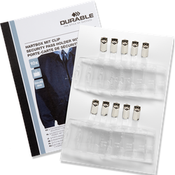 Durable, Informationsschild, Namensschilder Hartbox, mit Clip, 54 x 85 mm