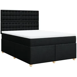 vidaXL Boxspringbett 140 x 200 cm Schwarz