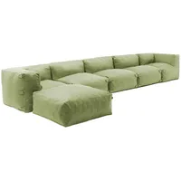 oviala business Oviala Ecksofa, modular, 6-Sitzer, Kaktusgrün