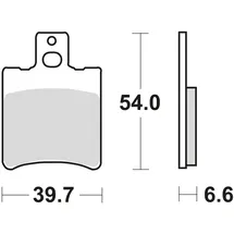 TRW Lucas Bremsbeläge organisch ECO MCB644EC 39,7x54x6,6mm