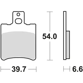 TRW Lucas Bremsbeläge organisch ECO MCB644EC 39,7x54x6,6mm