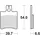 TRW Lucas Bremsbeläge organisch ECO MCB644EC 39,7x54x6,6mm