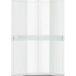 Eckkleiderschrank PRIESS "Kleiderschrank Schrank Garderobe Wäscheschrank Madrid", weiß (weiß, weißglas), H:193cm, Schränke, voll ausgestattet, viel Stauraum, MADE IN GERMANY