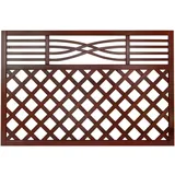 Andrewex Vorgartenzaun Malaga mit Gitter 120 cm x 180 cm Braun