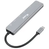 Equip USB-C 7-in-1 Multifunktionsadapter, HDMI 4K/60Hz, USB 3.2 Gen1 x 3, TF/MICRO SD, 100W USB PD