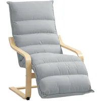Homcom Lounge-Sessel Hellgrau, Kunststoff, 67x105x114 cm, Wohnzimmer, Sessel, Polstersessel