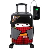 TOKYOTO Kinderkoffer Kinder-Trolley für Mädchen & Jungen 55x35x20 cm/Koffer Handgepäck Hartschalenkoffer, Reisekoffer klein, Reisetasche Kinder TSA-Schloss USB-Anschluss Japan DOLL