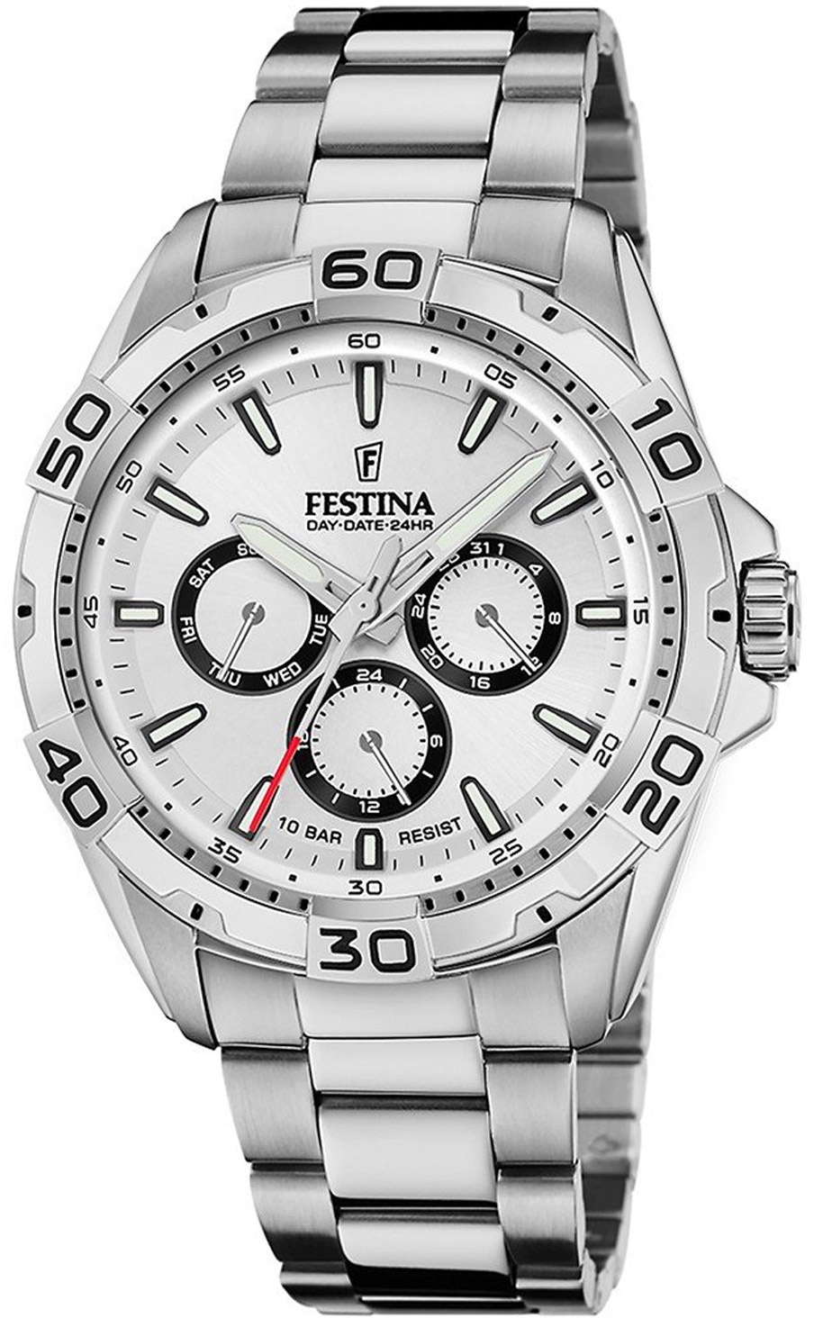 Festina F20623/1 Herrenuhr Multifunktion Stahl/Silberfarben