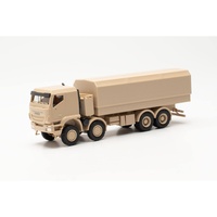 HERPA Iveco Trakker 8x8 geschützt Pritschen-LKW, sandbeige