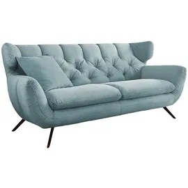 KAWOLA 2-Sitzer Charme Cord hellblau