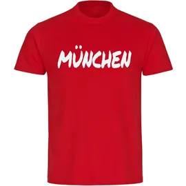 multifanshop Kinder T-Shirt - München rot - Textmarker - Druck weiß - Kind
