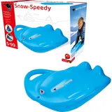 Big - Schlitten Snow Speedy (hellblau) – Schnee-Bob aus Kunststoff mit Sitzkuhle und Haltegriffen, Outdoor-Winterspielzeug für Kinder ab 5 Jahren und Erwachsene