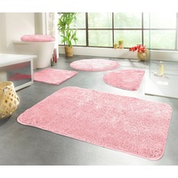 Kinzler Badematte »Chaozhou«, Höhe 20 mm, rutschhemmend beschichtet, fußbodenheizungsgeeignet, Badteppich, Uni Farben, als rechteckig, rund & Set erhältlich rosa