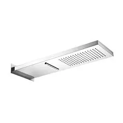 Herzbach Living Spa Wand-Regenbrause 11.661600.2.01 Edelstahl poliert, 539x165mm, Regen/Schwall