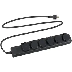 Stagecaptain PSO-6 BK 6-fach Outdoor-Steckdosenleiste IP44