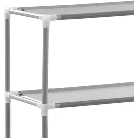 vidaXL Waschmaschinenregal 2 Ablagen Grau 69x28x143 cm Eisen