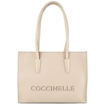 Coccinelle Myrtha26 Shopper Leder Beige/Weiß