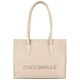 Coccinelle Myrtha26 Shopper Leder Beige/Weiß