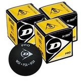 DUNLOP Squashbälle 3er 2gelbe Punkte