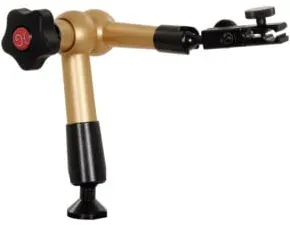 HG Hydraulisches Messstativ-Gestänge (ohne Fuß) mit mechanischer Feineinstellung am Uhrenhalter, Ausladung: 220 mm