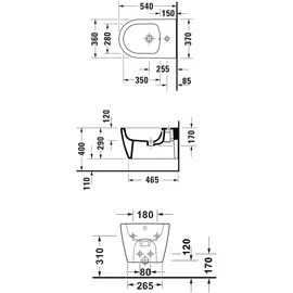Duravit ME by Starck Bidet, 272415AA00,