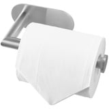 HITSLAM Silber Gebürstetes Nickel Toilettenpapierhalter Ohne Bohren, Klopapierhalter SUS304 Edelstahl für Küche und Badzimmer