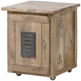 Massivmoebel24 Rollcontainer Mango 50x50x60 whitewash lackiert Railway 3002