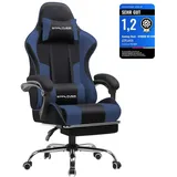 GTPLAYER Gaming Stuhl Stoff Blau