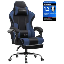 GTPLAYER Gaming Stuhl Stoff Blau