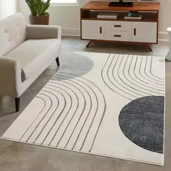 Carpet City Teppich »BONITO 7170«, rechteckig, 11 mm Höhe, Läufer, Flachflor, Hochtief-Muster/ 3D-Effekt, Geo-Muster, Wohnzimmer Carpet City grau B: 80 cm   1 St.