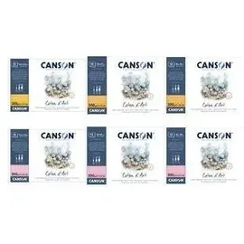 Canson Aquarellblock Coton d'Art 12 Blatt 300 g/m2 naturweiß
