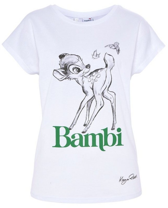 KangaROOS T-Shirt mit süssem lizensiertem Original Bambi-Design - NEU KOLLEKTION weiß 32/34 (XS)