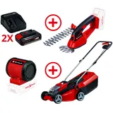 Einhell, Rasenmäher, Akku-Rasenmäher + Akku-Gras- und Strauchschere + 2x 2,5 Ah Starter-Kit + Akku-Lautspreche... (Akkubetrieb)