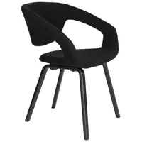 ZUIVER - Flexback Stuhl, Boucle schwarz