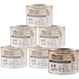 Dehner Fine Nature Nassfutter für Katzen, Kalb, 6 x 200 g Dose (1.2 kg)